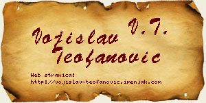 Vojislav Teofanović vizit kartica